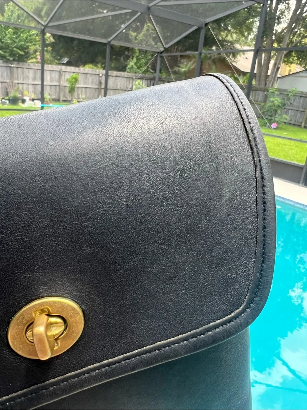 Vintage Coach Quincey Bag 9919 Dark Navy crossbody purse